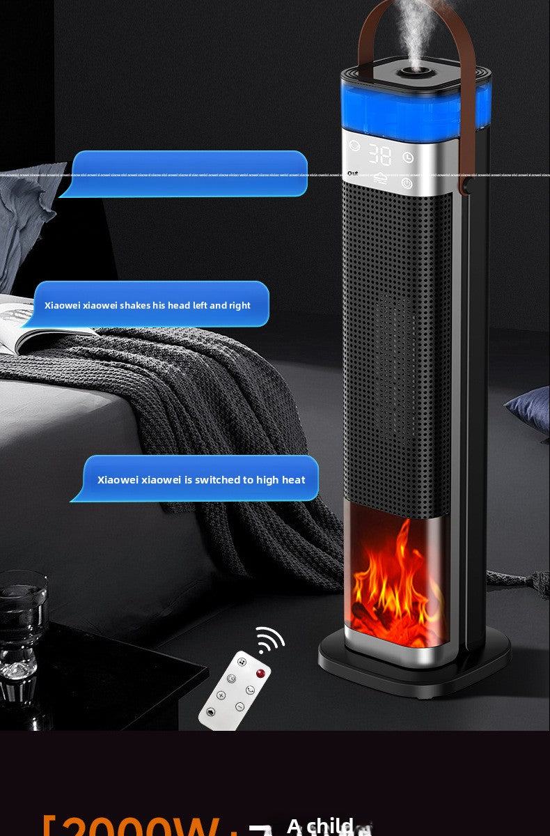 Cross-Border In-Stock Warm Air Blower Household Heater Intelligent Voice Vertical PTC Heater Fast Heating Electric Heater New Product