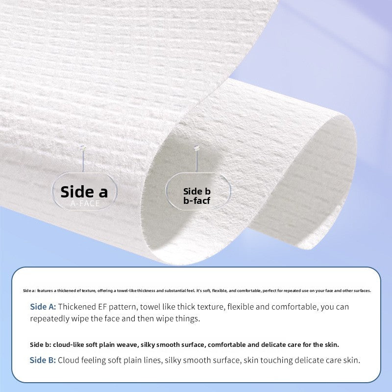 Amazon Hot-Selling Face Towels Disposable Cotton Soft Towels Extra Large Thickened EF Pattern Makeup Removal Wipes Disposable Face Towels