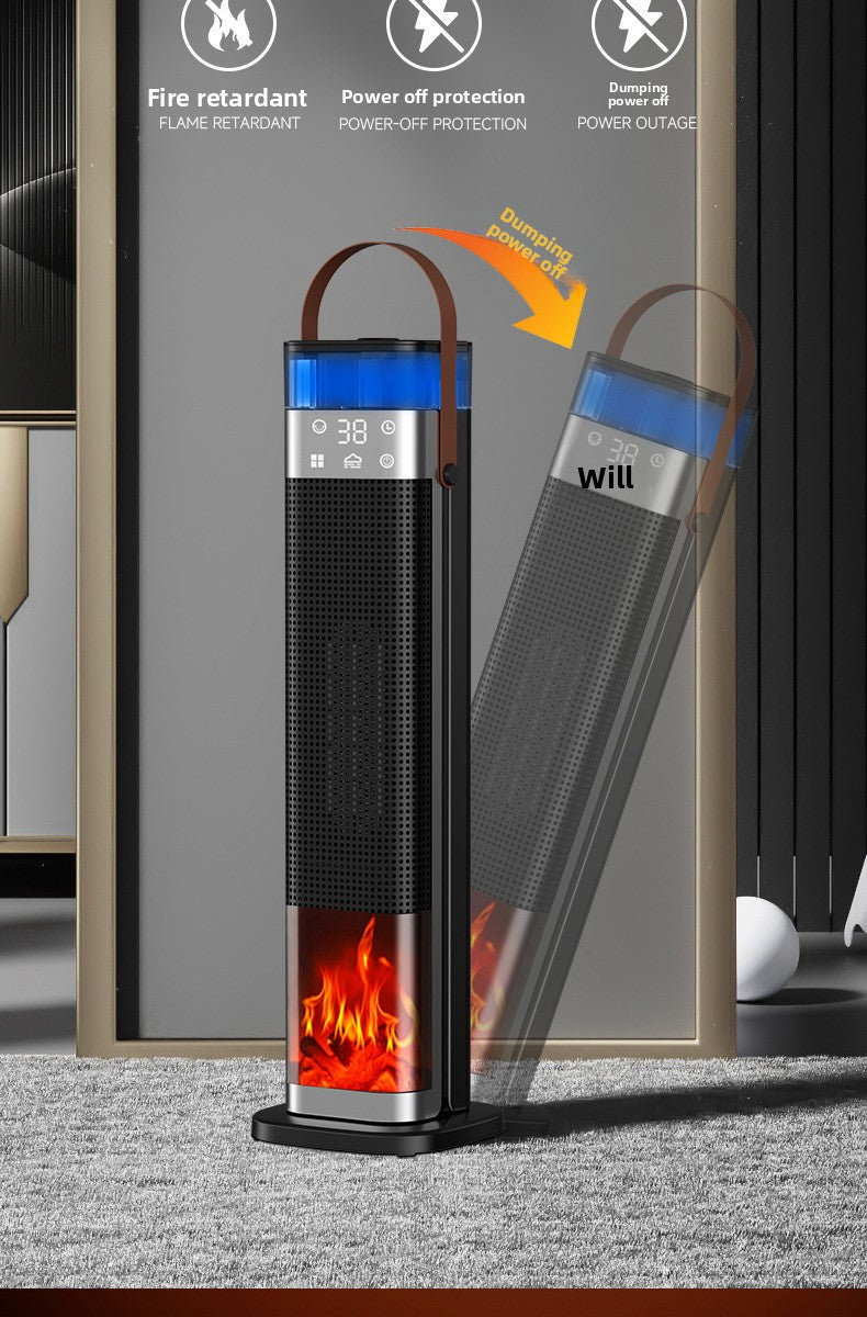 Cross-Border In-Stock Warm Air Blower Household Heater Intelligent Voice Vertical PTC Heater Fast Heating Electric Heater New Product