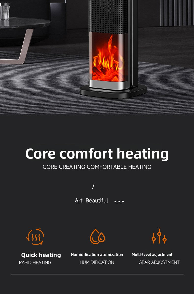 Cross-Border In-Stock Warm Air Blower Household Heater Intelligent Voice Vertical PTC Heater Fast Heating Electric Heater New Product