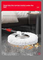 New Lazy Rotating Mop for Home Use, Automatic Mop Bucket, Hands-Free Cleaning, One-Sweep Clean, Dry and Wet Dual-Use Mop