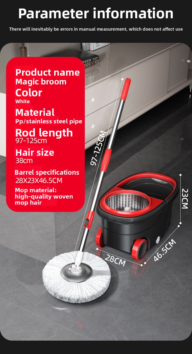 New Lazy Rotating Mop for Home Use, Automatic Mop Bucket, Hands-Free Cleaning, One-Sweep Clean, Dry and Wet Dual-Use Mop
