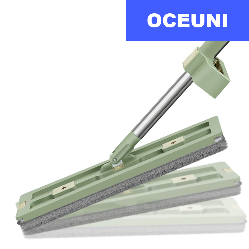 OCEUNI 42cm Hands-Free Cleaning Flat Mop for Efficient Floor Cleaning Tasks with 42cm Panel and Hands-Free Design
