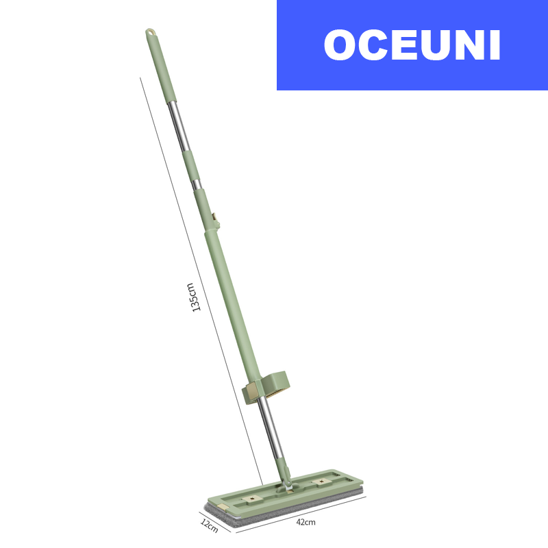 OCEUNI 42cm Hands-Free Cleaning Flat Mop for Efficient Floor Cleaning Tasks with 42cm Panel and Hands-Free Design