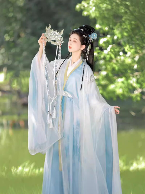 2024 Original Tang Dynasty Style Loose Sleeve Gown with Heavy Embroidery - Autumn Collection