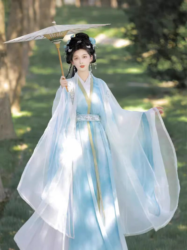 2024 Original Tang Dynasty Style Loose Sleeve Gown with Heavy Embroidery - Autumn Collection
