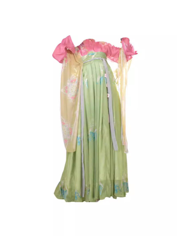 Authentic Hanfu Women's Summer Tang Dynasty Qi Xiong Ru Qun (2023 New Style) - Pink Xi Yao