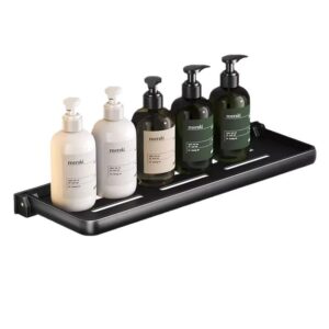 Gun Grey Folding Bathroom Storage Shelf - 30cm